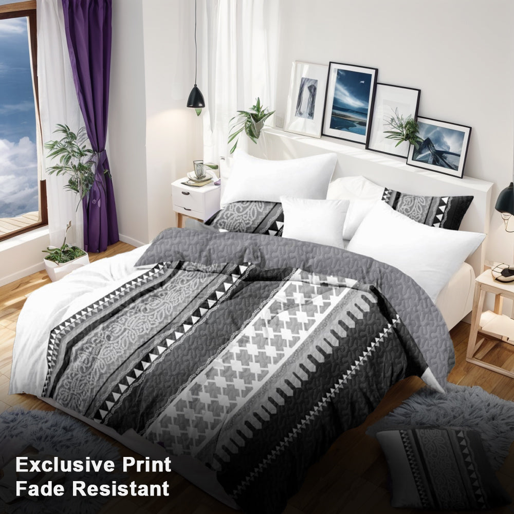 Boho Tribal 3-Piece Quilted Bedspread