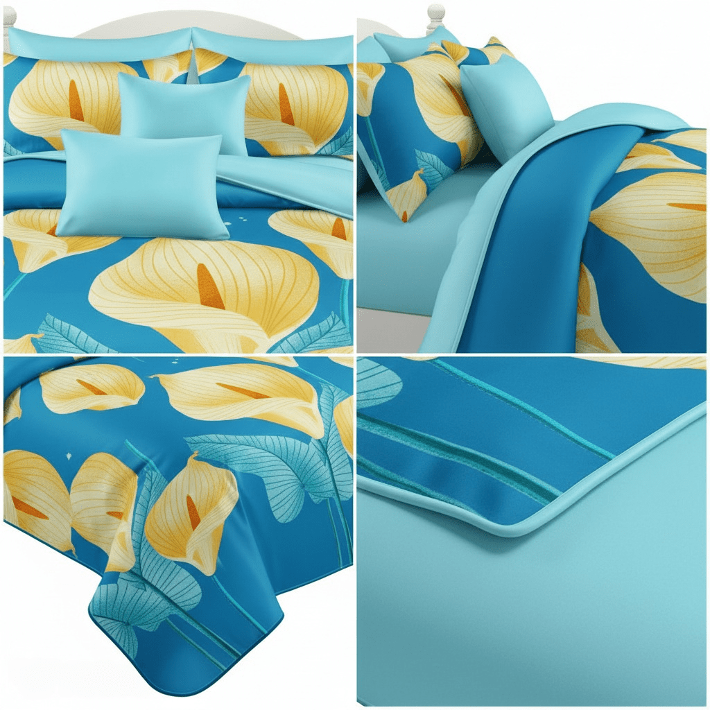 Calla Lily 9-Piece Bedding & Curtain Set