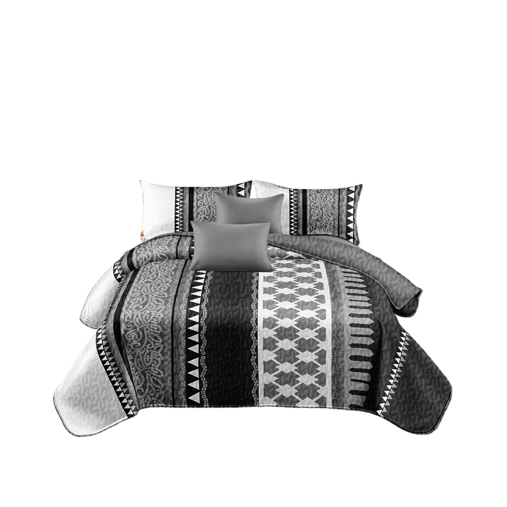 Boho Tribal 3-Piece Quilted Bedspread